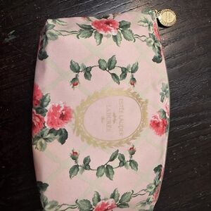 Estee Lauder Pink Floral Cosmetic Bag